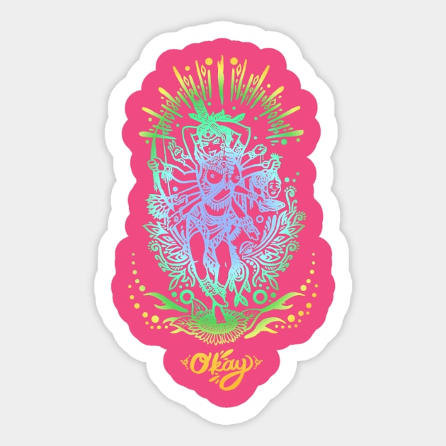 Western Kali - Multi Color Line Sticker by CEFrusher